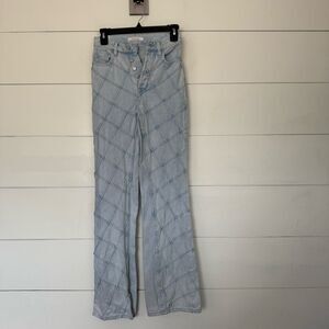 Pacsun Women’s 22 High Rise Bootcut Patterned Jeans